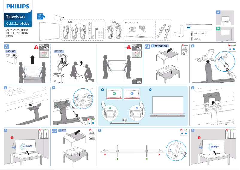Imagen de la primera página del manual del dispositivo 48OLED857