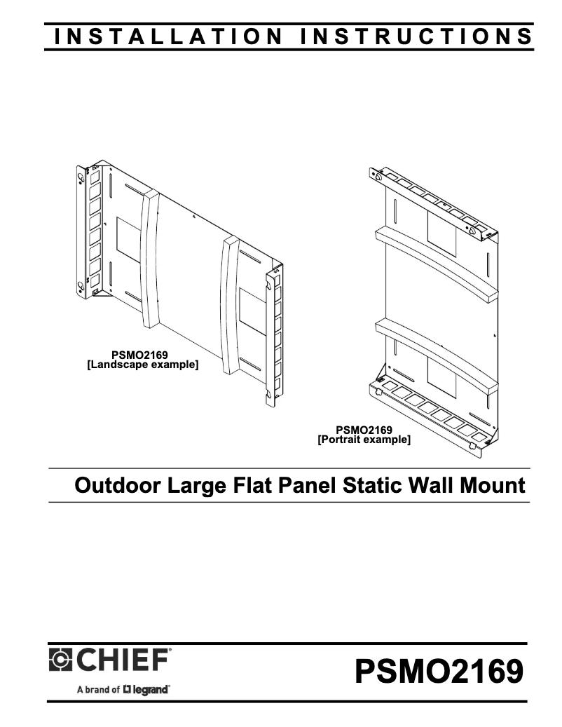 Página 1 del manual Manual de usuario Chief PSMO2169