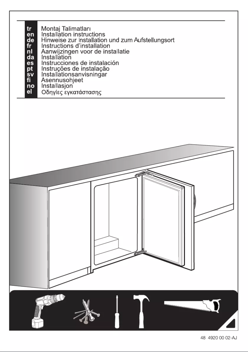 Página 1 del manual Guía de instalación Beko BU1154N
