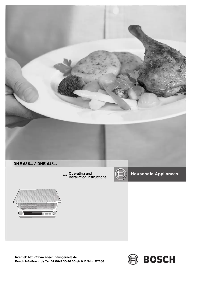 Imagen de la primera página del manual del dispositivo DHE635BGB