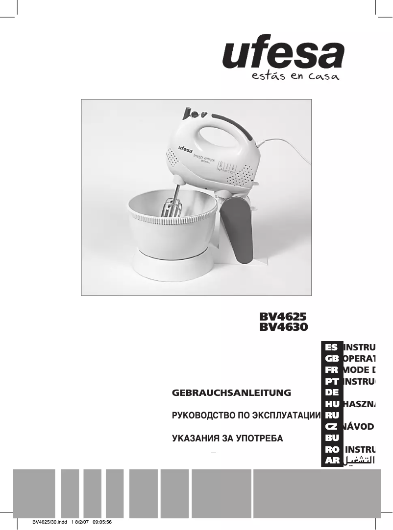 Imagen de la primera página del manual del dispositivo BV4630