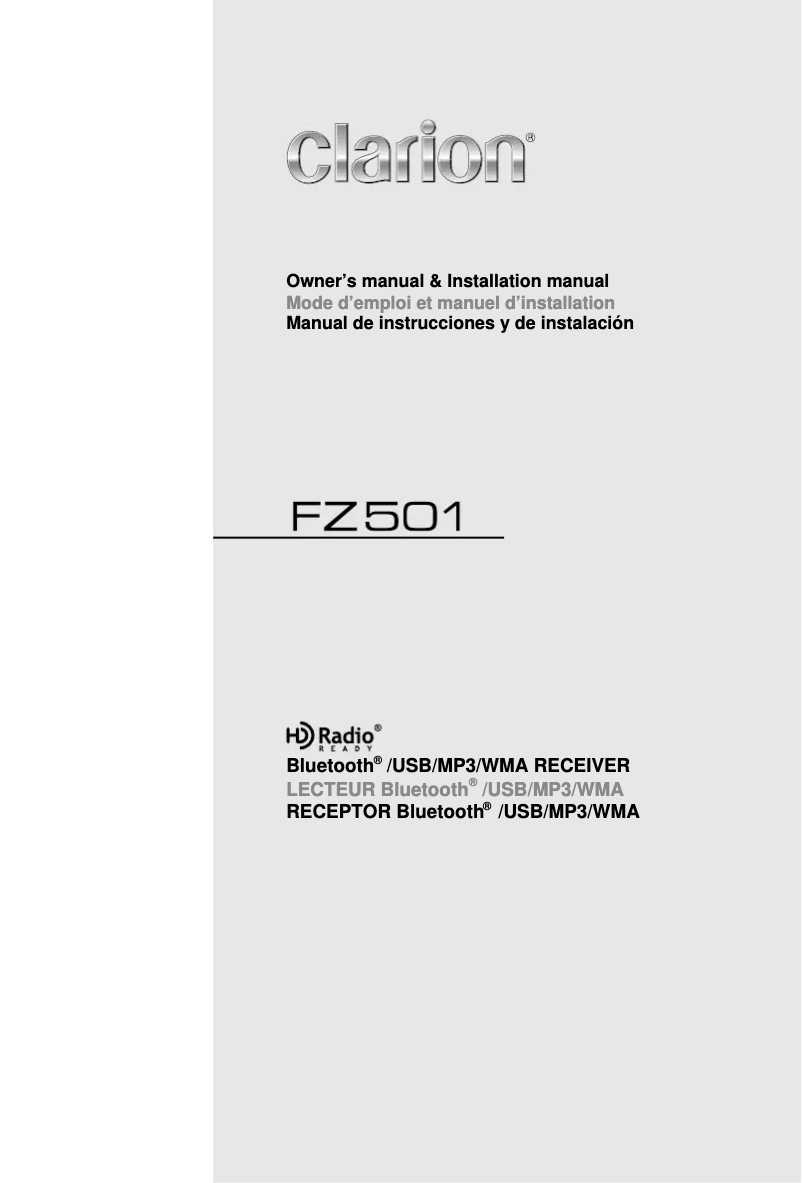 Imagen de la primera página del manual del dispositivo FZ501