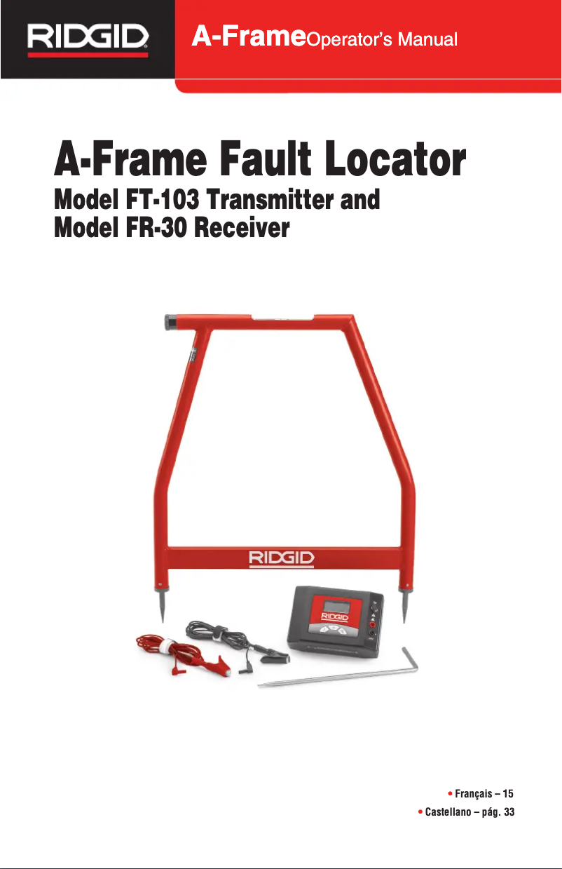 Imagen de la primera página del manual del dispositivo A-Frame