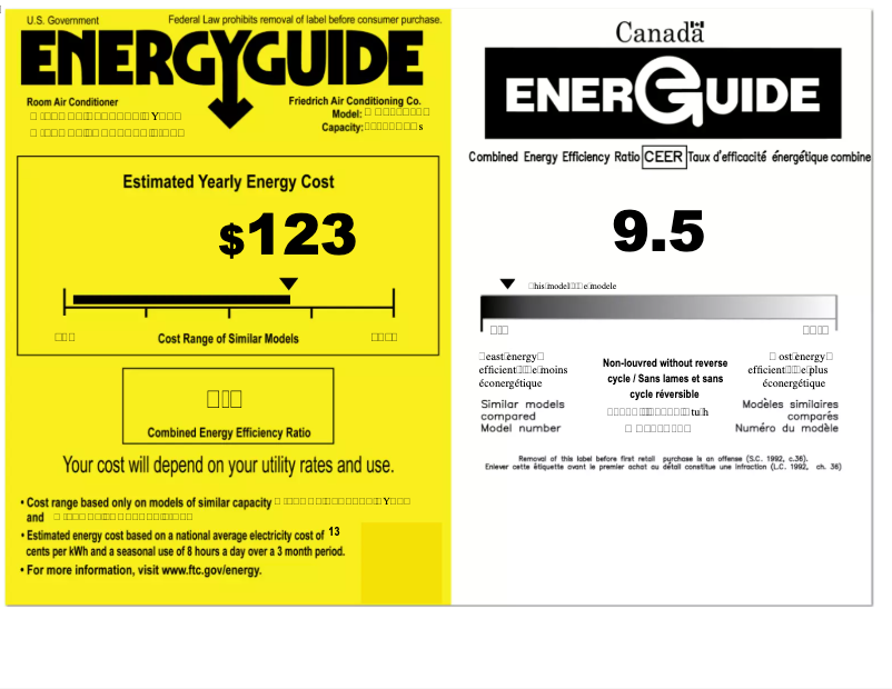 Página nº 1 - Etiqueta energética Friedrich WCT12A30A