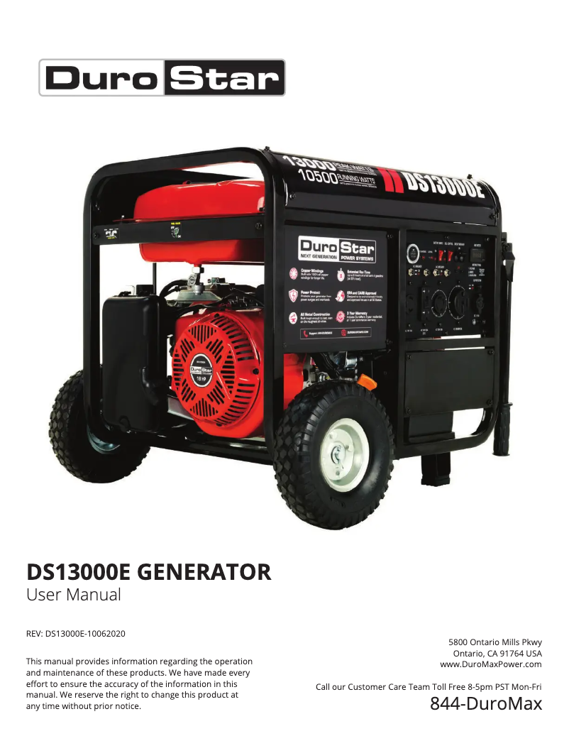 Página nº 1 - Manual de usuario DuroStar DS13000E