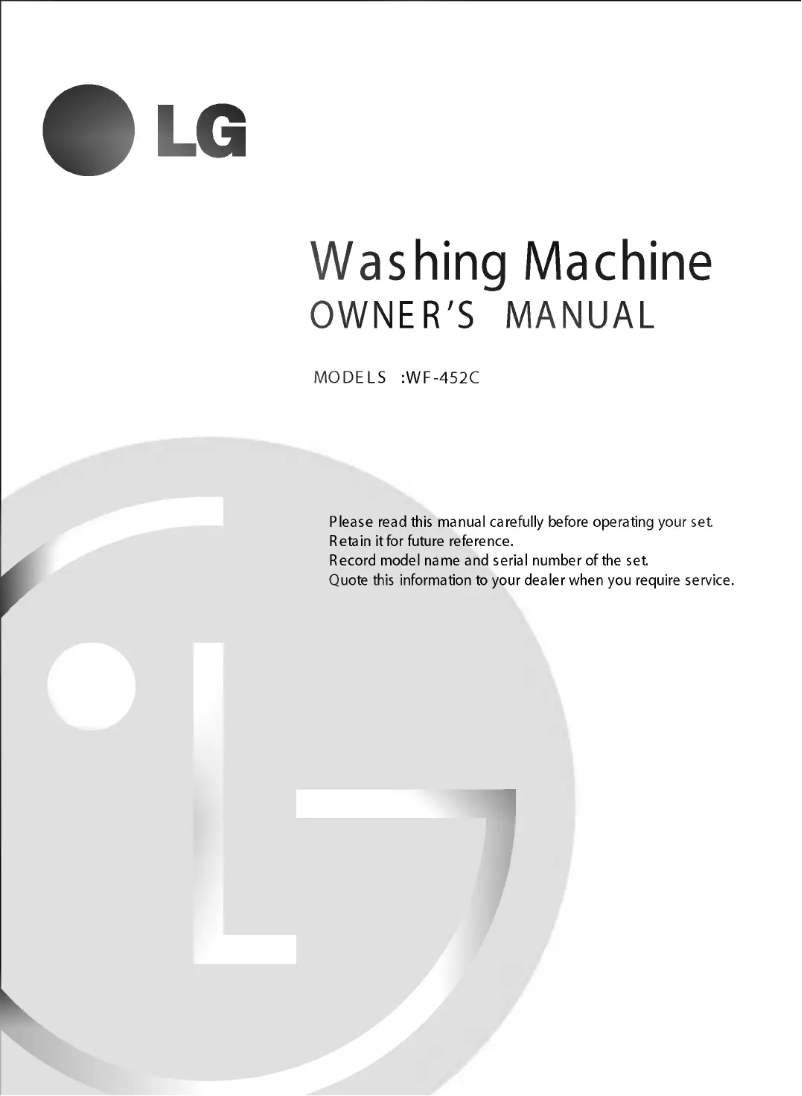 Página 1 del manual Manual de usuario LG WF-F6701TPP