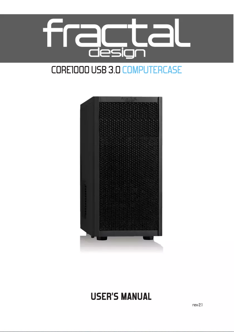 Página 1 del manual Manual de usuario Fractal Design Core 1000