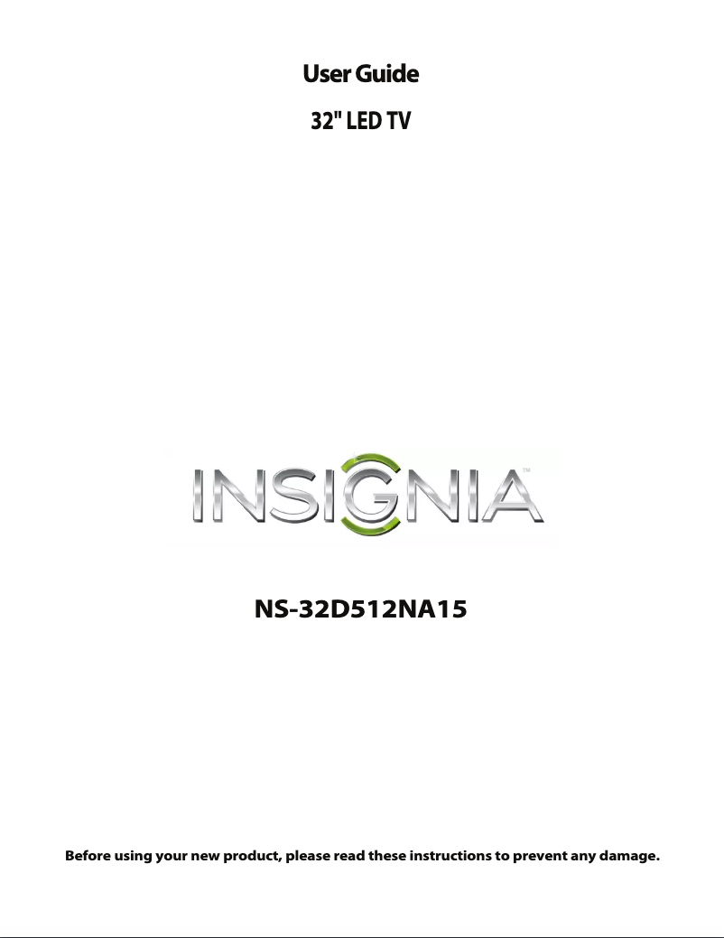 Página 1 del manual Manual de usuario Insignia NS-32D512NA15