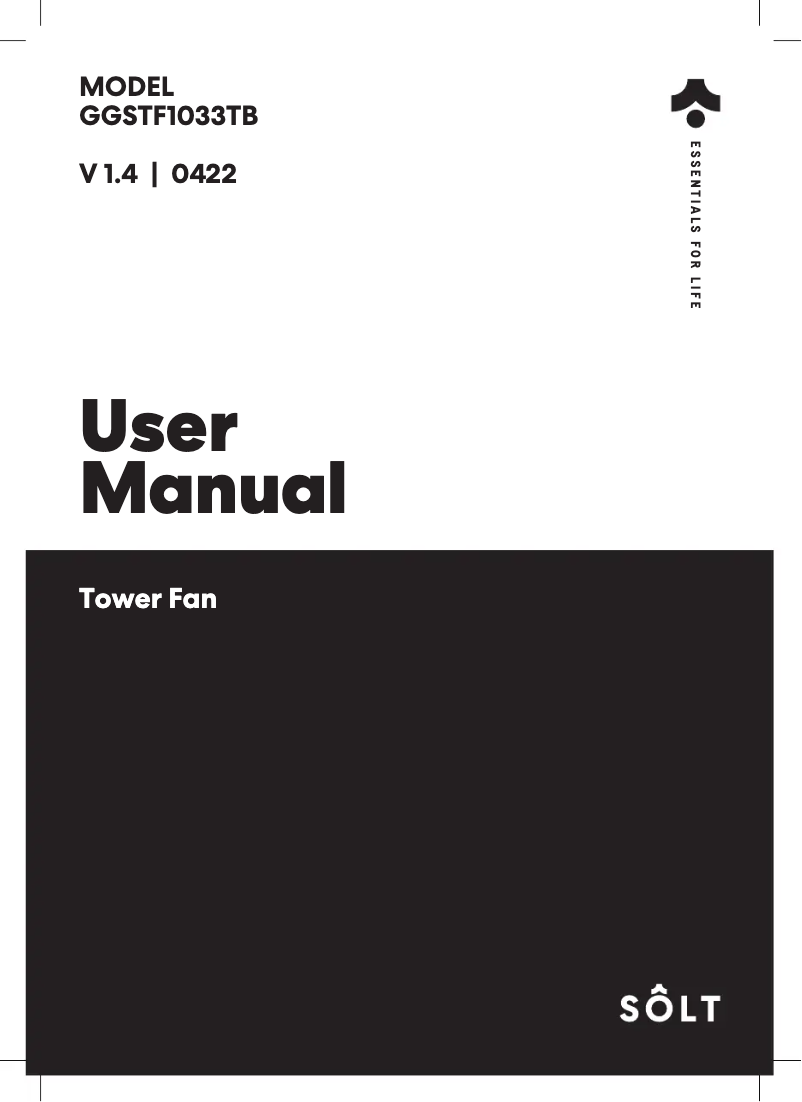 Página 1 del manual Manual de usuario Sôlt GGSTF1033TB
