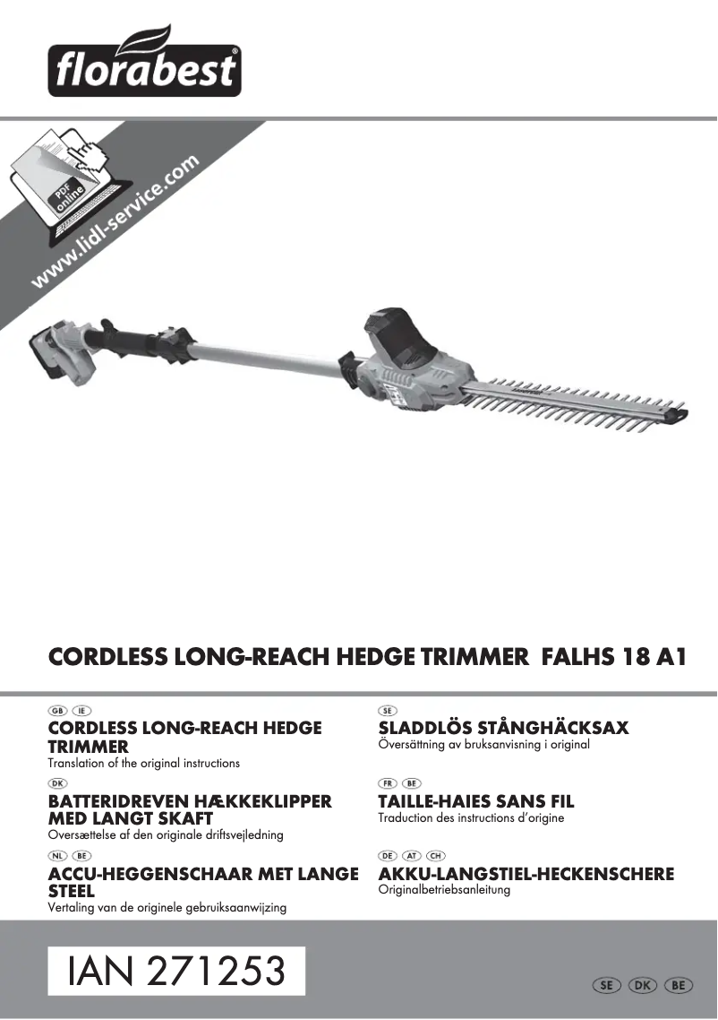 Página 1 del manual Manual de usuario Florabest FALHS 18 A1