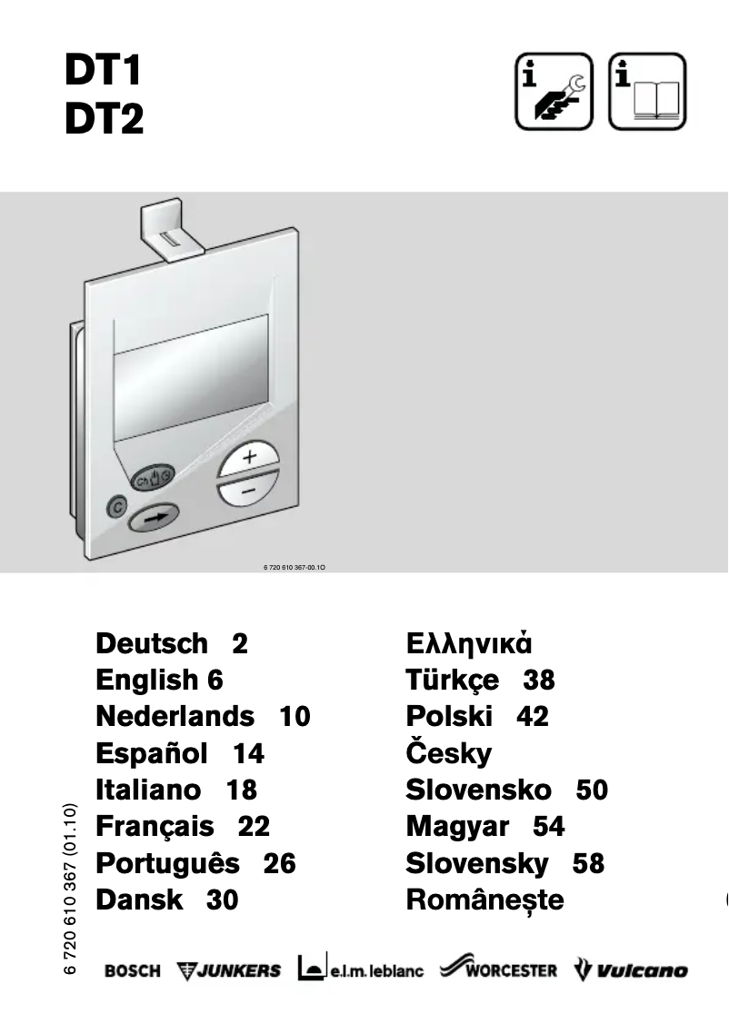 Imagen de la primera página del manual del dispositivo DT1