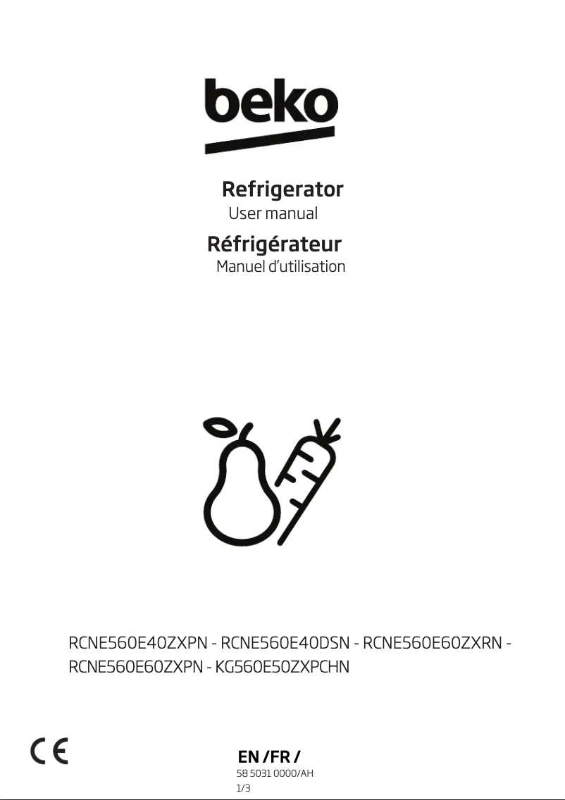 Imagen de la primera página del manual del dispositivo KG560E50ZXPCHN