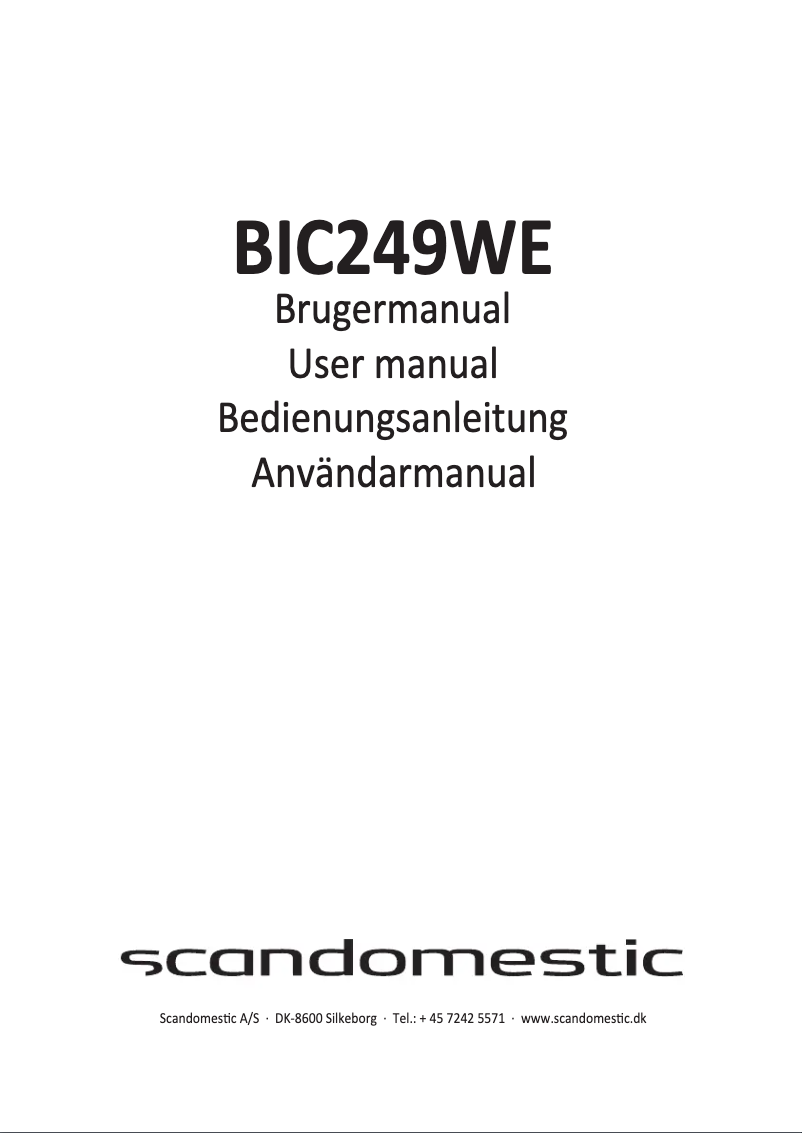 Imagen de la primera página del manual del dispositivo BIC249WE