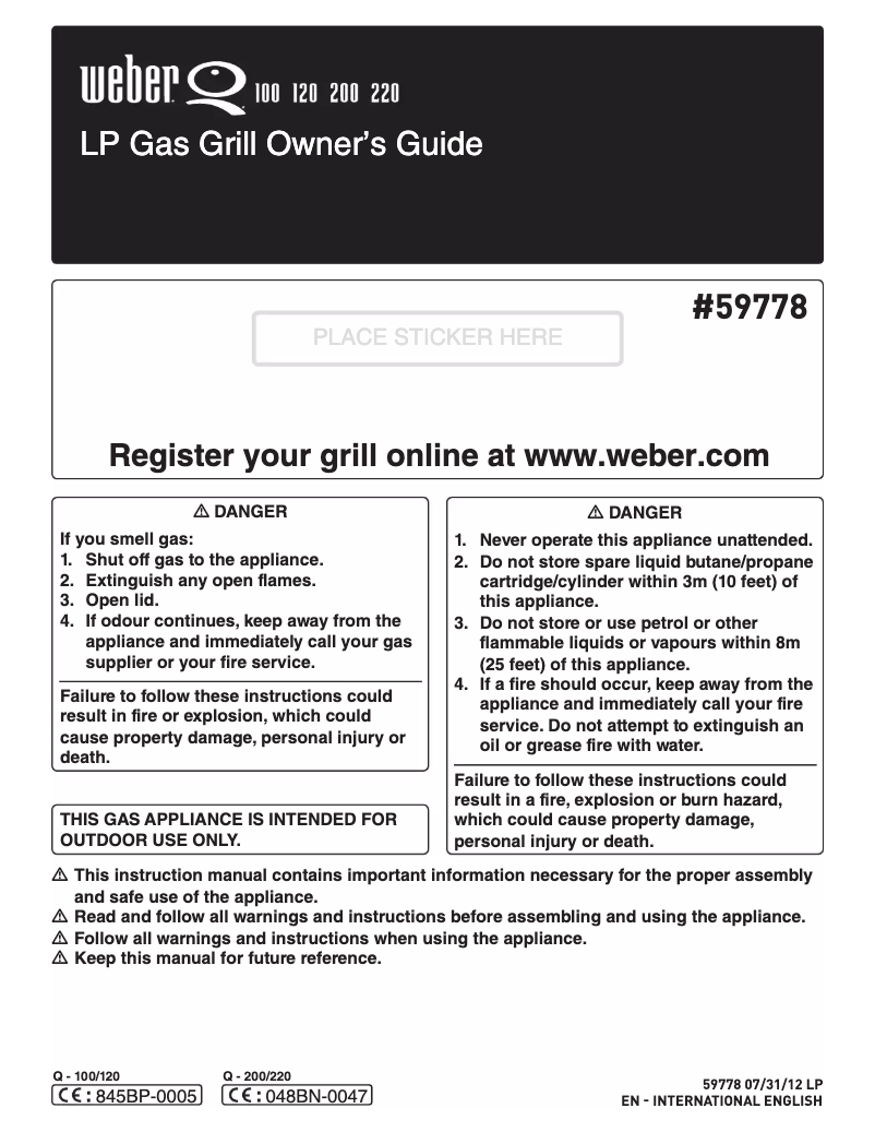 Imagen de la primera página del manual del dispositivo Q120