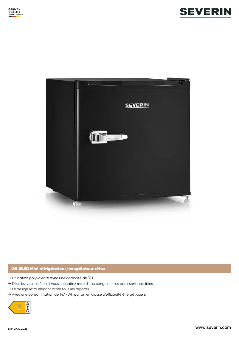 Página nº 1 - Ficha técnica Severin GB 8880