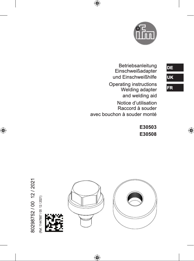 Página nº 1 - Manual de usuario IFM E30503