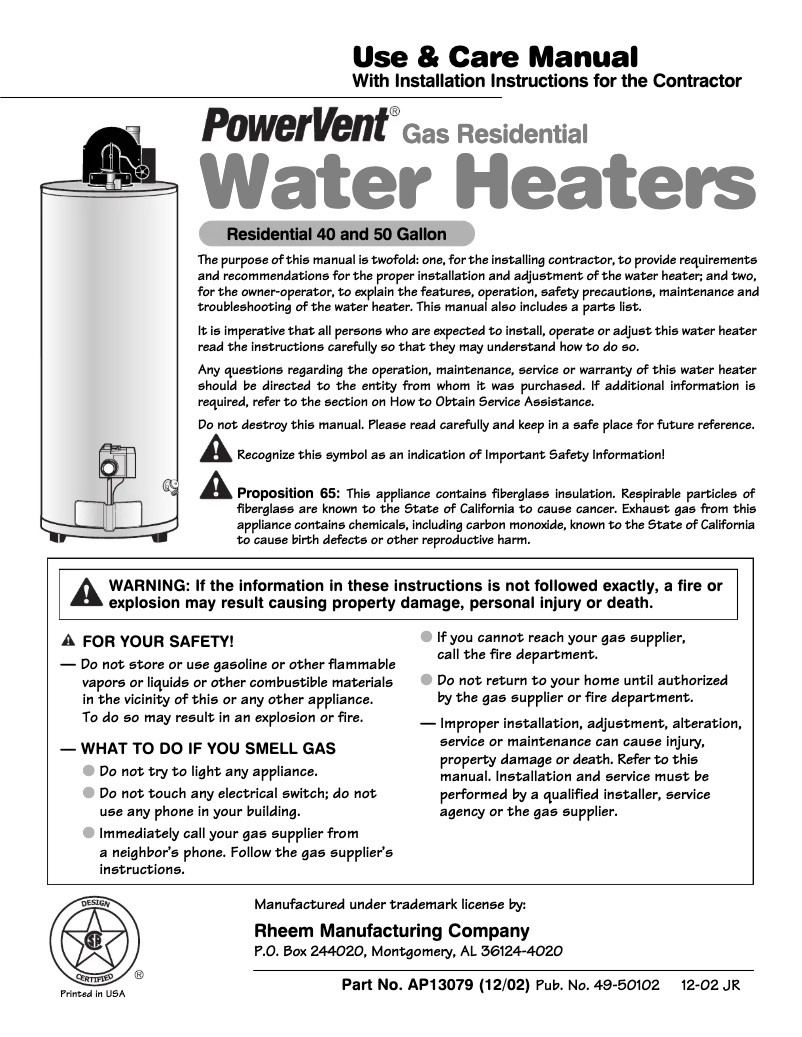 Imagen de la primera página del manual del dispositivo HG50T1PD00