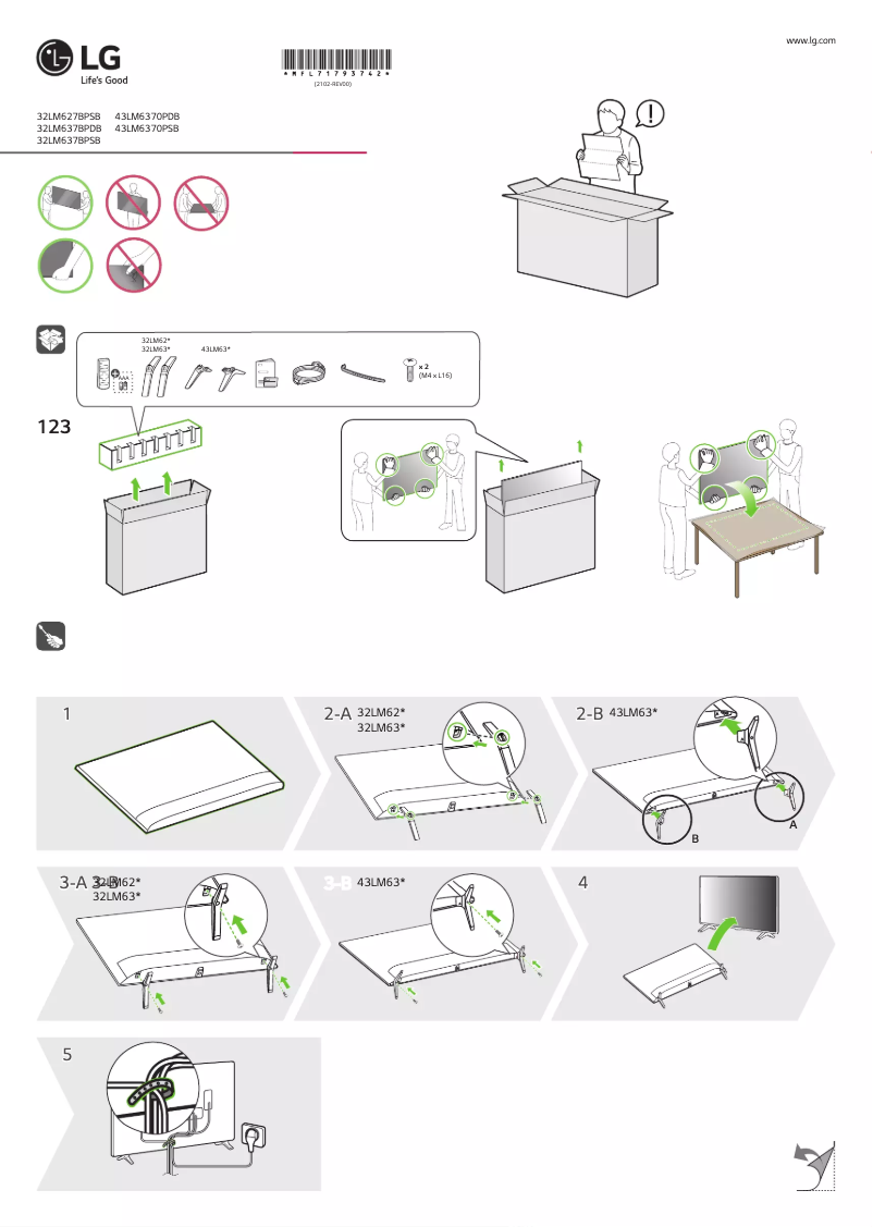 Página 1 del manual Manual de usuario LG 43LM6370PSB