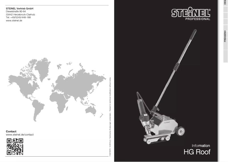 Página nº 1 - Manual de usuario Steinel HG Roof Two