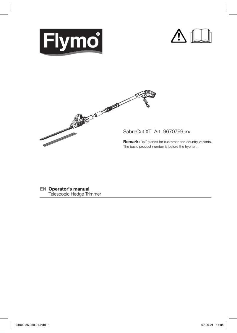 Página 1 del manual Manual de usuario Flymo SabreCut XT