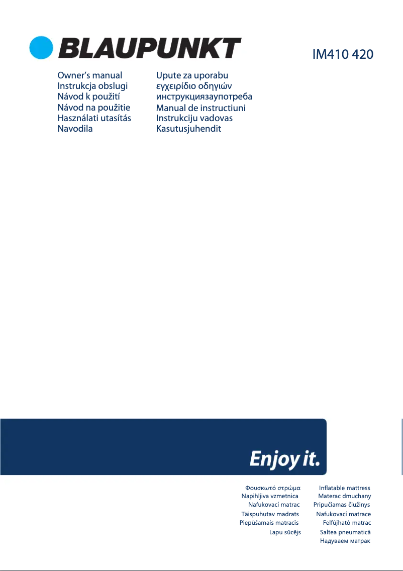 Página 1 del manual Manual de usuario Blaupunkt IM420