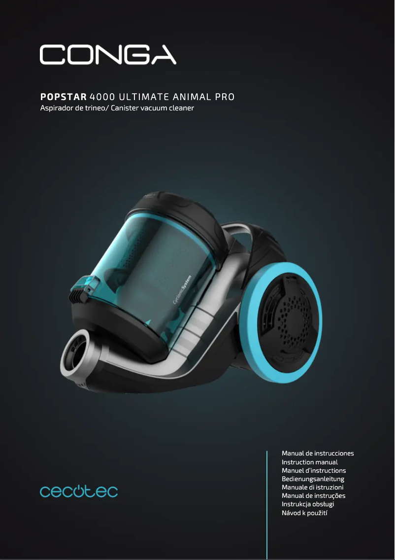 Imagen de la primera página del manual del dispositivo Conga PopStar 4000 Ultimate Animal Pro