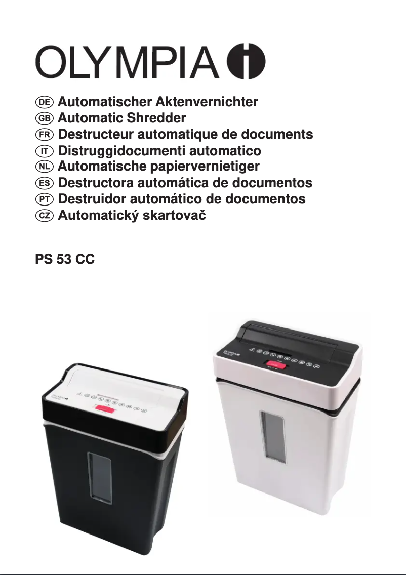 Imagen de la primera página del manual del dispositivo PS 53 CC