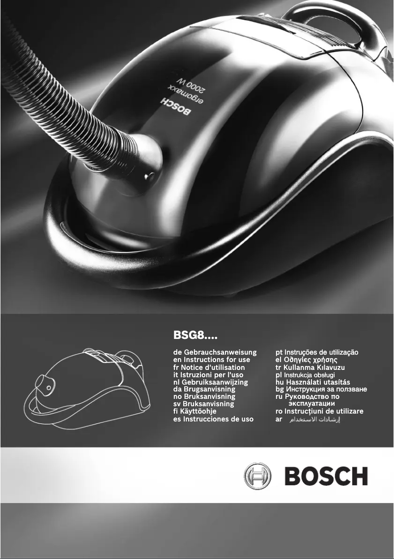 Página 1 del manual Manual de usuario Bosch BSG82010