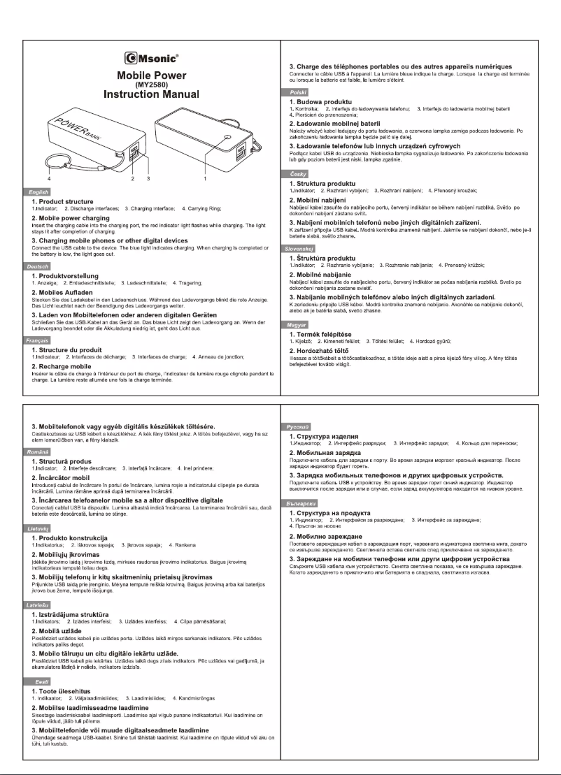 Página 1 del manual Manual de usuario Vakoss Msonic MY2580B