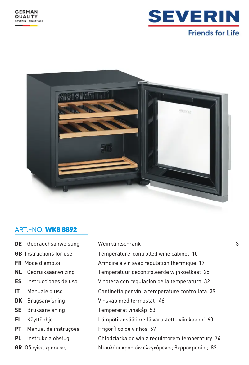 Página nº 1 - Manual de usuario Severin WKS 8892