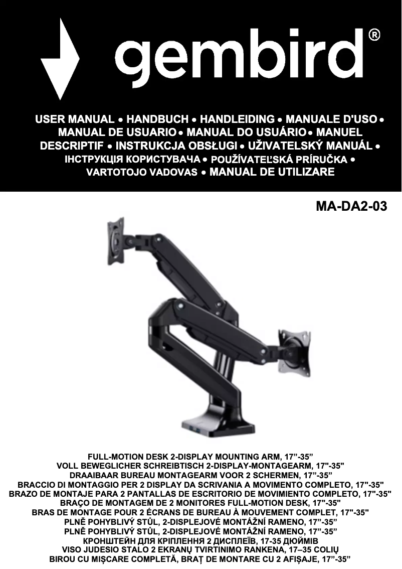 Imagen de la primera página del manual del dispositivo MA-DA2-03
