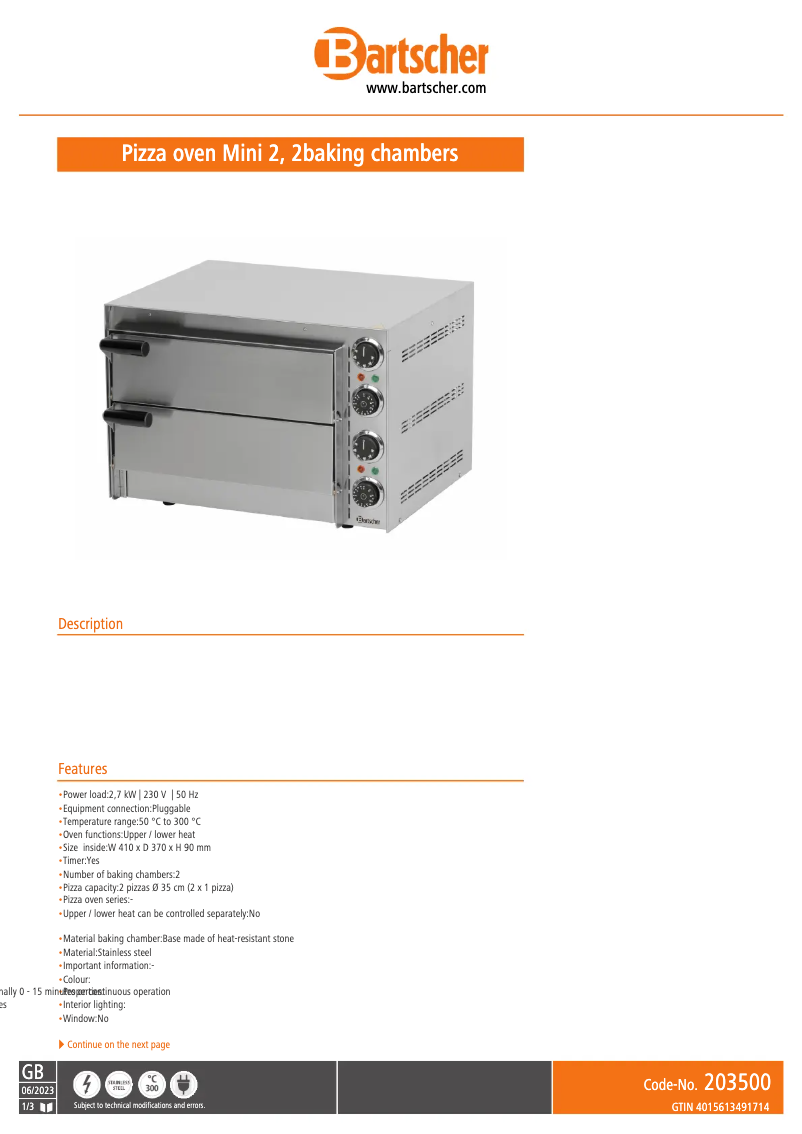 Imagen de la primera página del manual del dispositivo 203.500