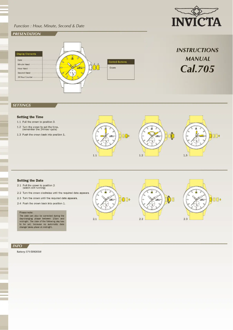 Página 1 del manual Manual de usuario Invicta Pro Diver 17056