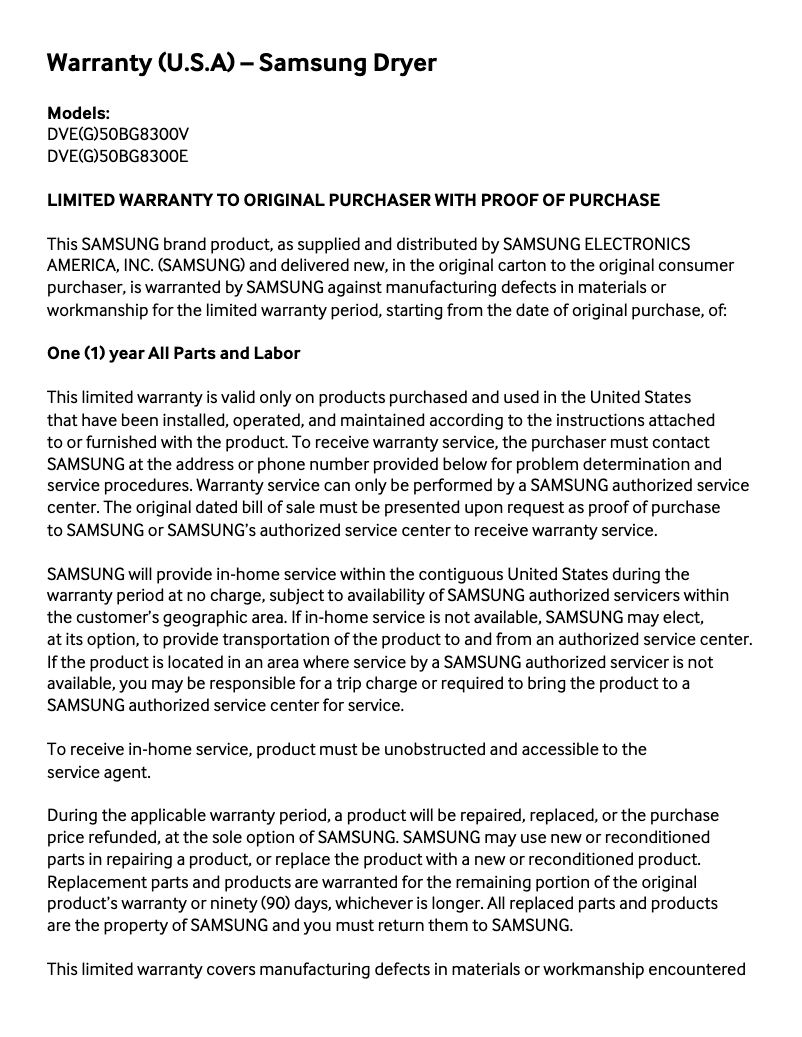 Imagen de la primera página del manual del dispositivo DVG50BG8300E