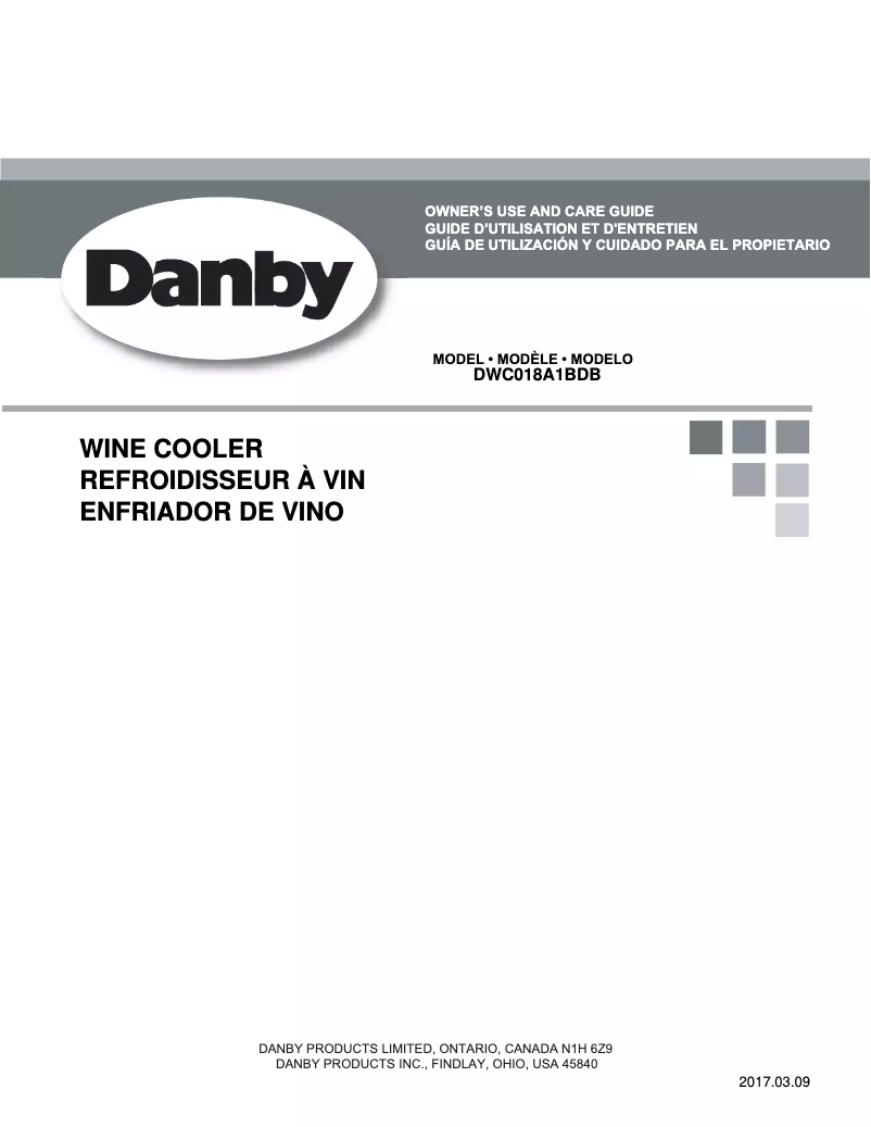 Página 1 del manual Manual de usuario Danby DWC018A1BDB