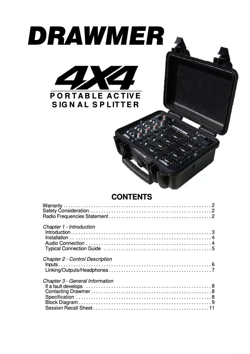 Imagen de la primera página del manual del dispositivo Kickbox 4x4