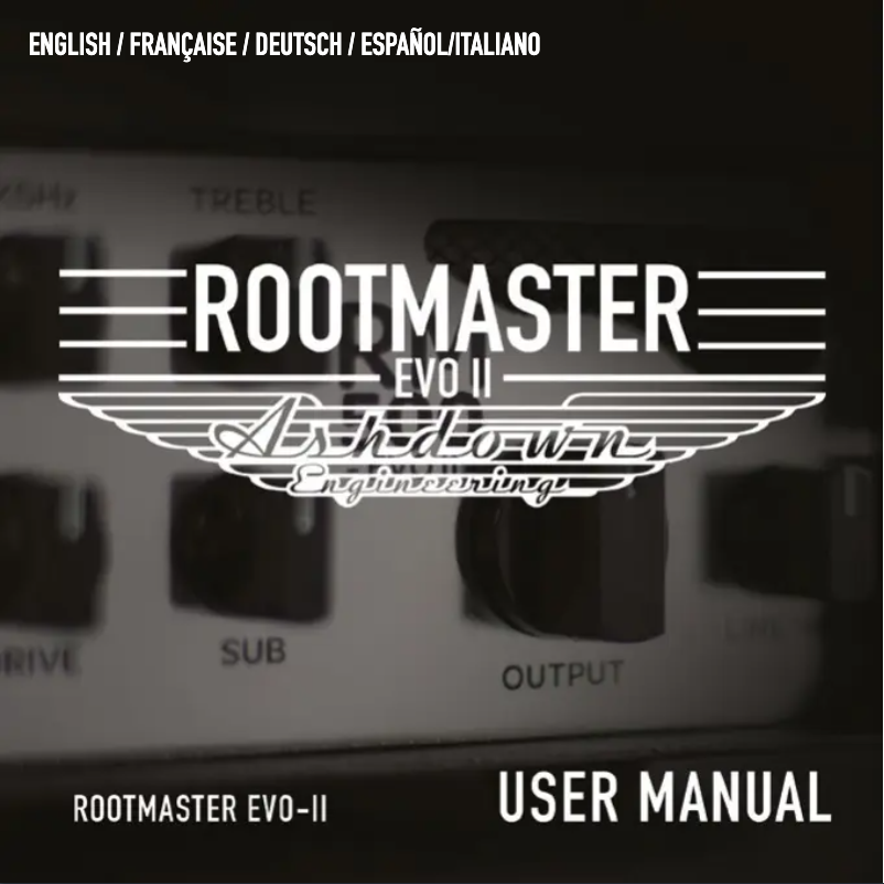 Página 1 del manual Manual de usuario Ashdown Engineering Rootmaster EVO-II