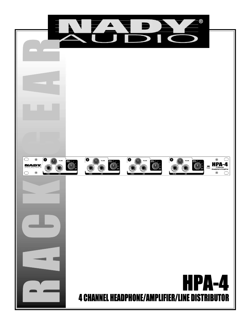 Imagen de la primera página del manual del dispositivo HPA-4