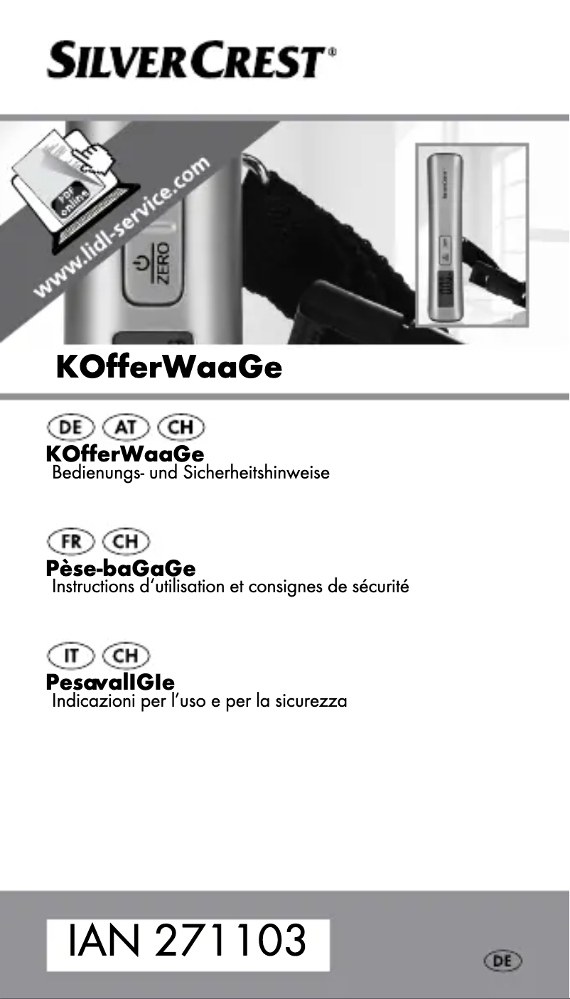 Imagen de la primera página del manual del dispositivo IAN 271103