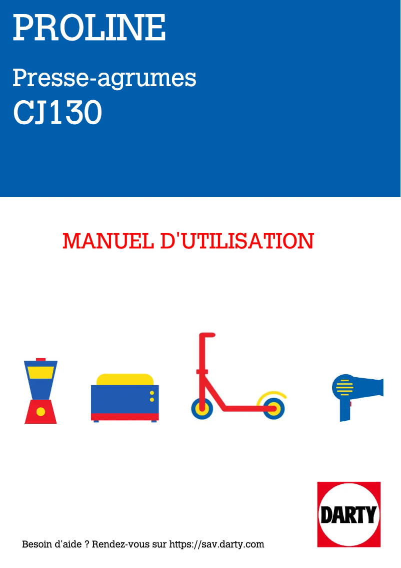 Imagen de la primera página del manual del dispositivo CJ130