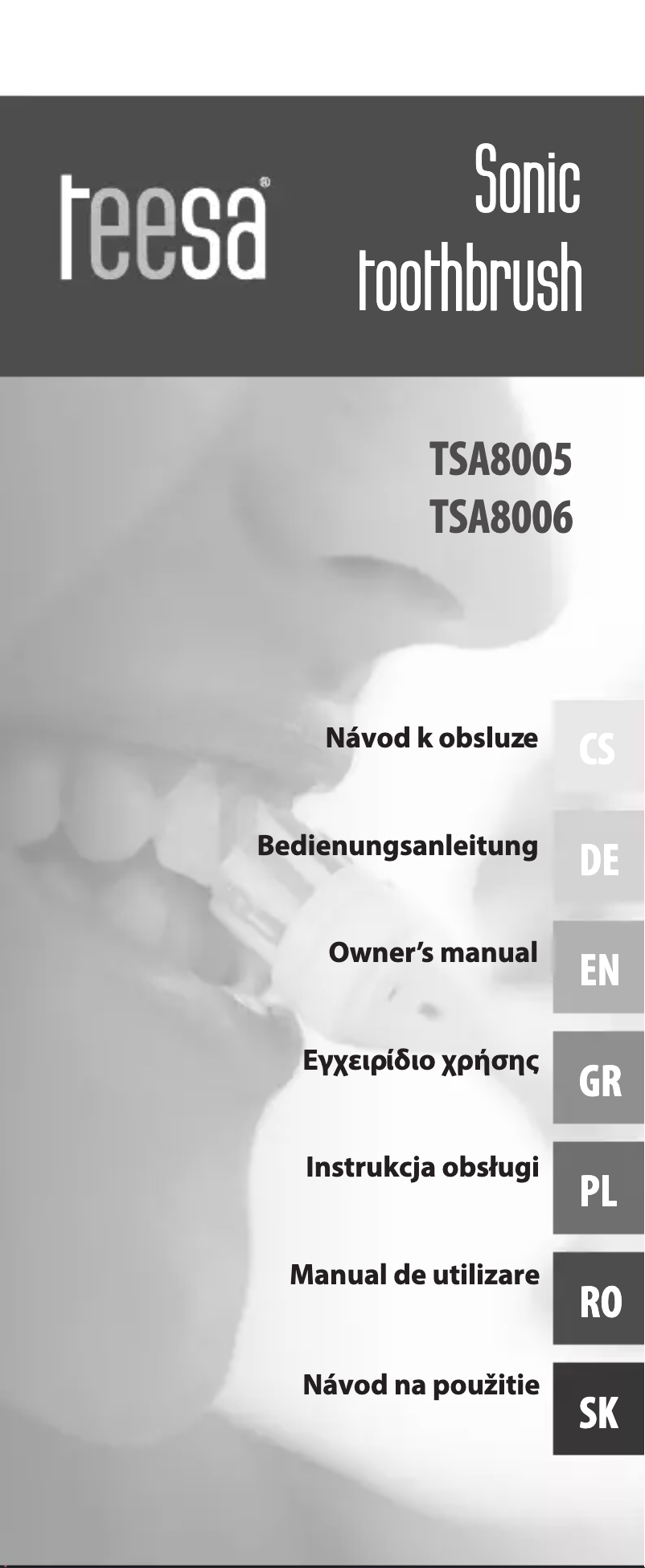 Imagen de la primera página del manual del dispositivo Sonic Junior Boy TSA8005