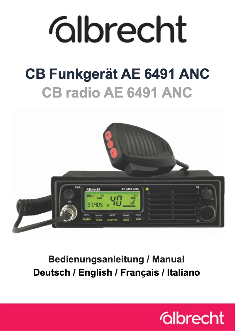 Imagen de la primera página del manual del dispositivo AE 6491 NRC