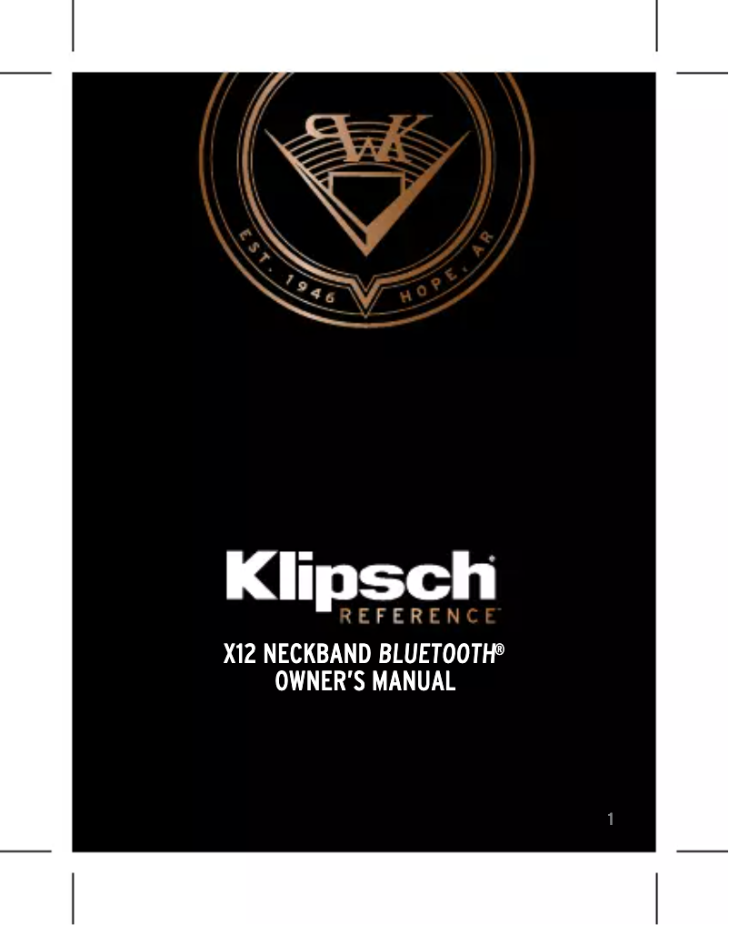 Página 1 del manual Manual de usuario Klipsch X12