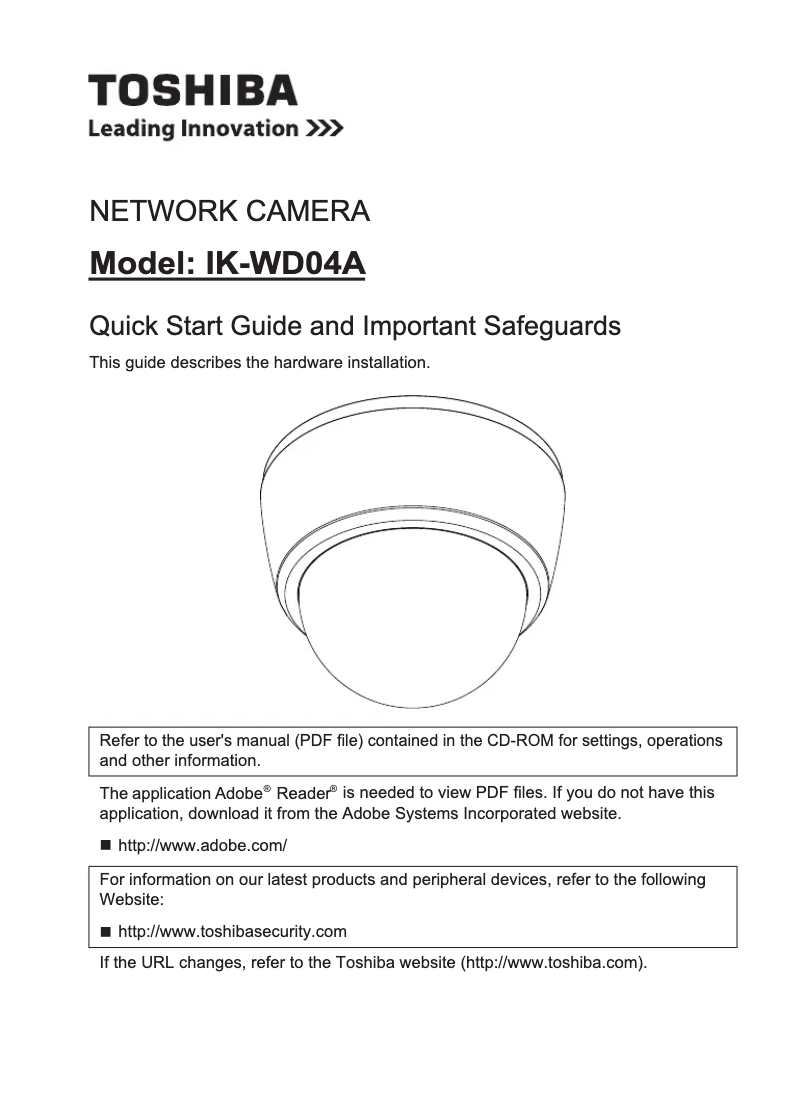 Imagen de la primera página del manual del dispositivo IK-WD04A