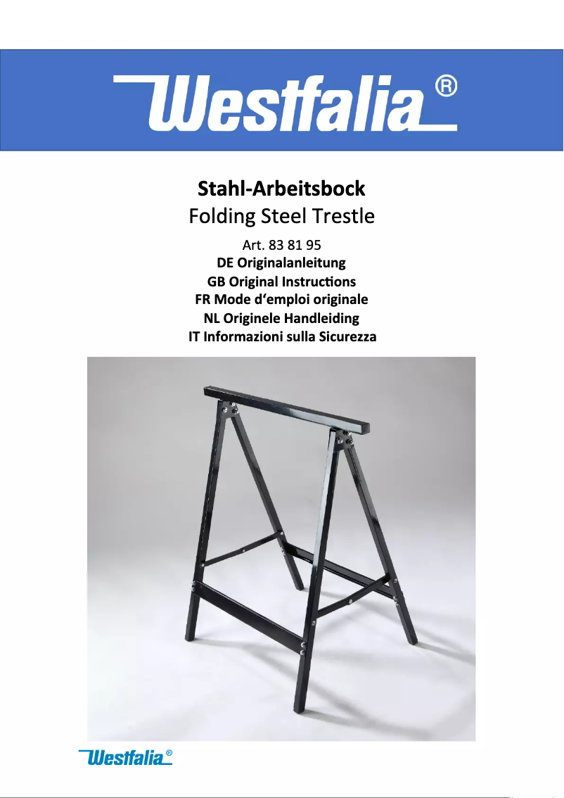 Imagen de la primera página del manual del dispositivo 838195