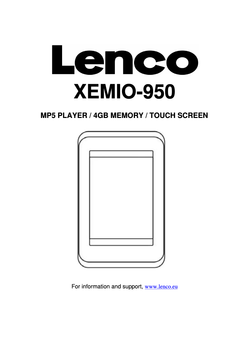 Imagen de la primera página del manual del dispositivo Xemio-950