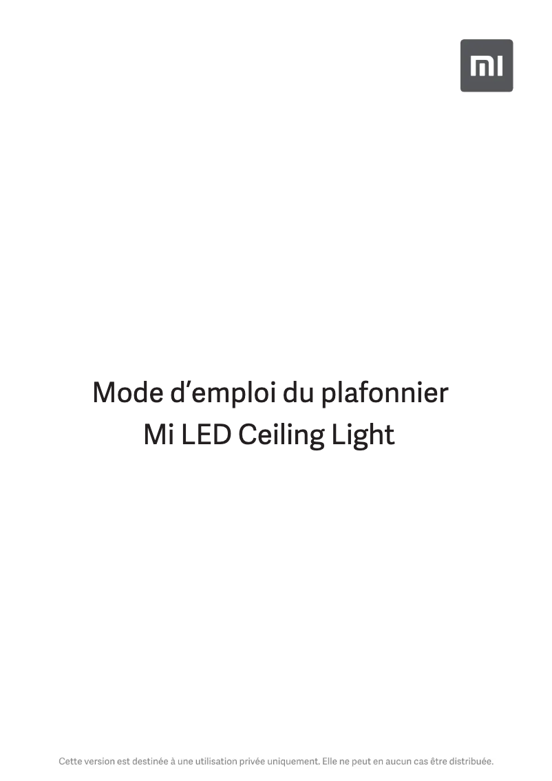 Imagen de la primera página del manual del dispositivo Mi LED Ceiling Light