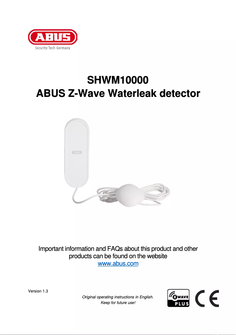 Imagen de la primera página del manual del dispositivo SHWM10000