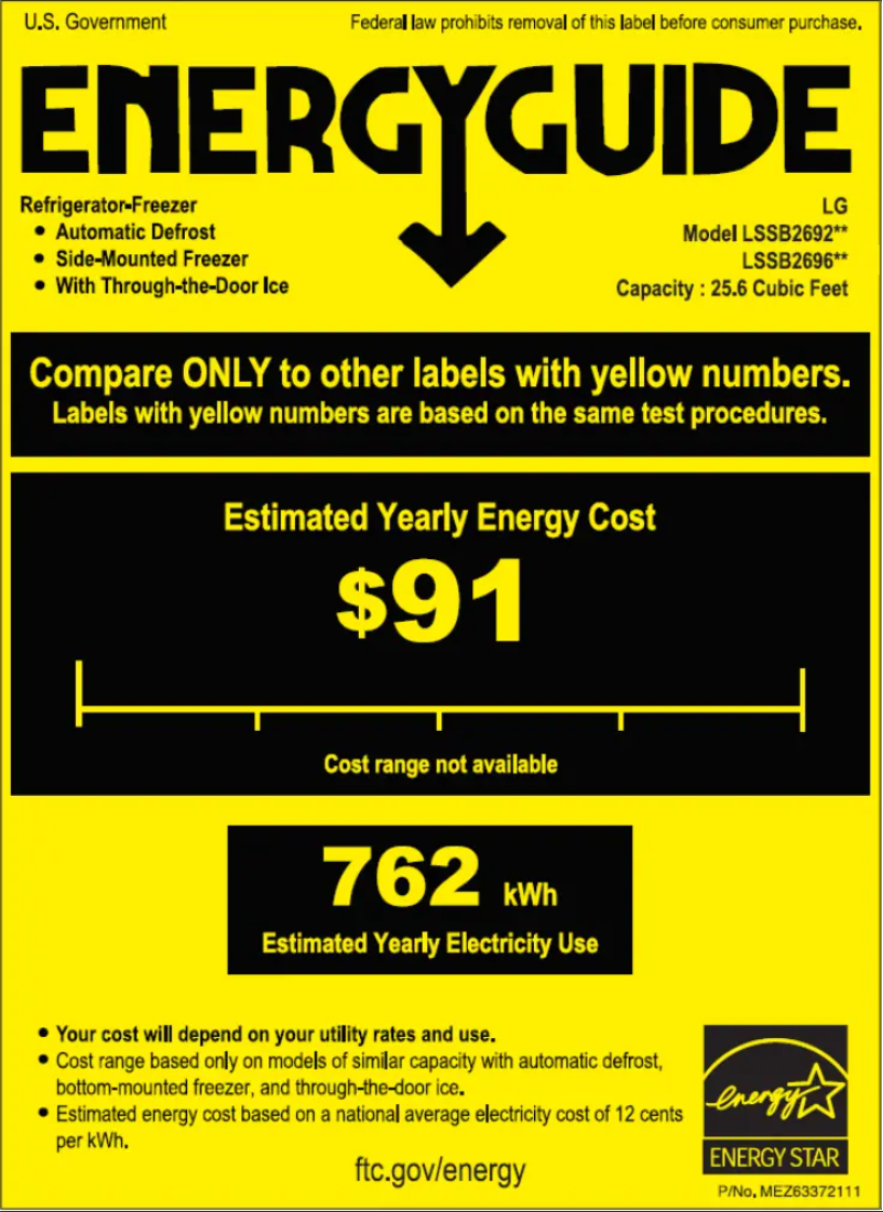 Página nº 1 - Etiqueta energética LG LSSB2696BD