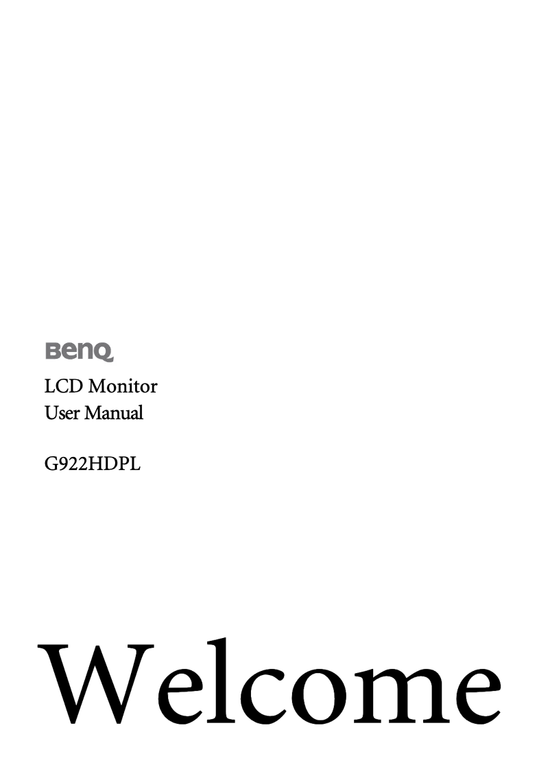 Imagen de la primera página del manual del dispositivo G922HDPL